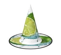 JAYWIS Lemon fruit -Print Full Coverage Halloween Hat Adult - Packable Witch Headwear For Renaissance Fairs, Gothic Parties & Festivals