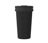Jaywis Leopard Pattern Print Tlater Travel Mug,500ml Handheld Insulated Coffee Mug,Leakproof Lid Stainless Steel,Insulated Coffee Cup with Leakproof Lids Reusable Coffee Cups Travel Car Coffee Mug