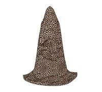JAYWIS Leopard Pattern -Print Youth Hooded Cape - Printed Adjustable Cloak For Teens, Halloween Adventures, Parties & Festive Appare L