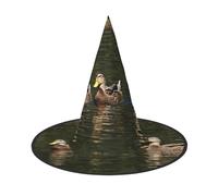 JAYWIS Loon Nature Bird -Print Full Coverage Halloween Hat Adult - Packable Witch Headwear For Renaissance Fairs, Gothic Parties & Festivals