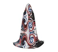 JAYWIS Marble Mixed Brown -Print Youth Hooded Cape - Printed Adjustable Cloak For Teens, Halloween Adventures, Parties & Festive Appare S