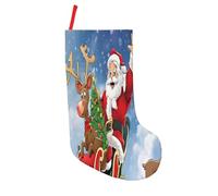 JAYWIS Merry Christmas -Print 18 Inch Patchwork Christmas Stockings - Large Holiday Decor With Hanging Loop For Festive Home Gift Giving.