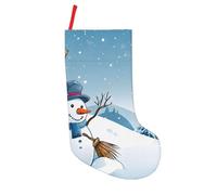 JAYWIS Merry Christmas -Print 18 Inch Patchwork Christmas Stockings - Large Holiday Decor With Hanging Loop For Festive Home Gift Giving.