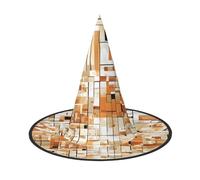 JAYWIS Mid Century Modern -Print Full Coverage Halloween Hat Adult - Packable Witch Headwear For Renaissance Fairs, Gothic Parties & Festivals