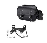 JAYWIS Motorcycle Saddlebag For Y&amaha SR400 MT-07 Side Saddle Bag PU Travel Tool Waterproof Bag Travel Bag(Bundle Left Black 3)