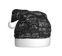 JAYWIS Programmer Programming Code -Print Adult Plush Christmas Hat Santa Style Pom-Pom, Warm Soft Holiday Headwear For Parties Christmas Celebration.