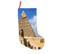 JAYWIS Pyramids of Egypt -Print 18 Inch Patchwork Christmas Stockings - Large Holiday Decor With Hanging Loop For Festive Home Gift Giving.