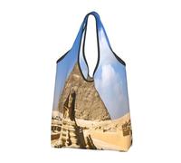 JAYWIS Pyramids of Egypt -Print Shopping Bags Reusable - Compact Eco-Friendly Tote For Groceries & Travel, Long-Lasting, Holds 35lbs.