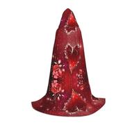 JAYWIS Romantic Heart -Print Youth Hooded Cape - Printed Adjustable Cloak For Teens, Halloween Adventures, Parties & Festive Appare M