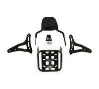 JAYWIS Sissy Bar Motorcycle Rear Backrest Back Rest Side Saddle Bag Box Luggage Rack Carrier For Benelli Imperiale 400(Color 1)