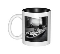 JAYWIS Skate Boards -Print Inner Color Ceramic Mugs, Custom Colored Interior for Home Office Cafe, Dishwasher & Microwave Safe Coffee Cups Black