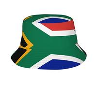 JAYWIS South Africa Flag Print Bucket Hat Adult,Unisex Bucket Hat Summer Travel Short Brim for Men Women Teens