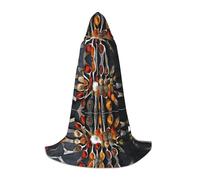 JAYWIS Spices -Print Youth Hooded Cape - Printed Adjustable Cloak For Teens, Halloween Adventures, Parties & Festive Appare L