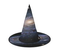 JAYWIS Starry Universe Space -Print Full Coverage Halloween Hat Adult - Packable Witch Headwear For Renaissance Fairs, Gothic Parties & Festivals