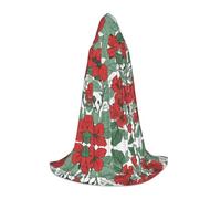 JAYWIS summer hawaiian -Print Youth Hooded Cape - Printed Adjustable Cloak For Teens, Halloween Adventures, Parties & Festive Appare L