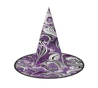 JAYWIS the sea witch inspired -Print Full Coverage Halloween Hat Adult - Packable Witch Headwear For Renaissance Fairs, Gothic Parties & Festivals