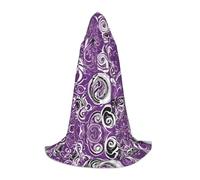 JAYWIS the sea witch inspired -Print Youth Hooded Cape - Printed Adjustable Cloak For Teens, Halloween Adventures, Parties & Festive Appare L