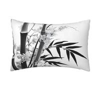 JAYWIS (Tree Image Chinese Calligraphy) Print Double-Sided Plush Pillowcase 20x30 Inch - Reversible Design, Hidden Zipper Closure, Bed Sofa Decor