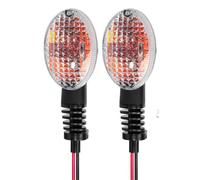 JAYWIS Turning Indicators Lamp Motorcycle Turn Signal Indicators Light For Kawasaki For Ninja 250R 2008-2012 650 For Vulcan S KLX250S KLX 250SF 250 Amber/Clear Turn Signal Light(CLEAR)