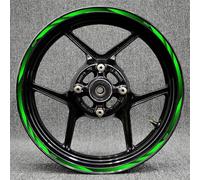 JAYWIS Wheel Rim Decals Motorcycle 17 Inch Rim Decals Wheel Hun Stickers Reflective for Kawasaki for Ninja Z250 Z300 Z400 Z650 Z800 Z900 Z1000 SX Green Wheel Stickers (Size : Z1000)