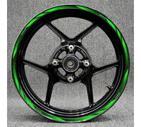 JAYWIS Wheel Rim Decals Motorcycle 17 Inch Rim Decals Wheel Hun Stickers Reflective For Kawasaki For Ninja Z250 Z300 Z400 Z650 Z800 Z900 Z1000 SX Green Wheel Stickers (Size : Z650)