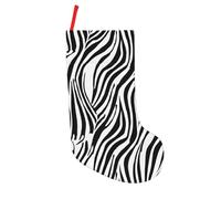 JAYWIS Zebra Print -Print 18 Inch Patchwork Christmas Stockings - Large Holiday Decor With Hanging Loop For Festive Home Gift Giving.
