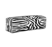 JAYWIS (Zebra Prints) Print Leather Pencil Case with Zipper Handmade Crossgrain,Compact for School,Office & Travel