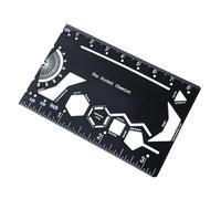 Jaywool Pocket for Chemist Small Metal Ruler for Chemist, Chemical Engineers Organic for Chemistry Stencil Drawing Template