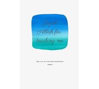 JazakAllah for teaching me: Teacher notebook lined journal 100 pages, thank you JazakAllah end of year gift, blue watercolour design