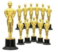 Jazlyvex 12 Pack 6'' Plastic Gold Star Award Trophies