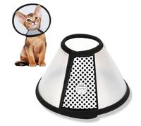 JAZOKA 1 Pcs Cat Cone, 7.2-9.0 Inches Lightweight Plastic Elizabethan Collar for Cats, Mini Dogs and Rabbits (M)