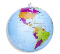 JAZOKA 1 Pcs Inflatable Global World Globe 38cm,Explore The World,Educational Geographic for School,Play and Educational Games