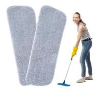 JAZOKA 2 Pcs spray mop heads, and the replacement mop head is compatible with Addis Spray Flat
