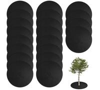 JAZOKA 20 Pcs Cabbage Collars, Round Plant Mulch Ring Deters Slug Nematodes, Root Flies, Snails, Weeds, Flower Beds Soil Moisture Retention (15CM)