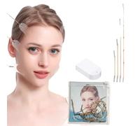 JAZOKA 40 Pcs Facelift Tape for Face with 4 Bands, Face Lift Tape Invisible with String, Instant Facial Tape Face Lift Tapes and Bands for Neck Eyes Jowls Double Chin