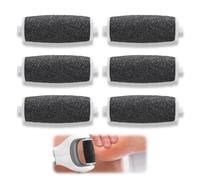 JAZOKA 6 Pcs Foot File Replacement Rollers Extra Coarse Refill Rollers for Scholl Velvet Smooth, Pedi Electric Replacement Heads for Pedicure Hard Skin Remover (Black)