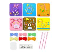 JAZOKA 6 Pcs Sewing Kit for Kids, First Sewing Kit for Girls, Children's Handmade Felt Fabric, Sewing Pleasure, for Children Aged 3-12, to Help Enhance Their Creativity and Imagination