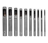 Jazooli 10pcs Hollow Punch Set Cutting Hole Tool Maker Leather Belt Canvas 1mm - 10mm