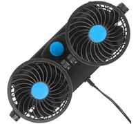Jazooli 12v Fan Plug Car Van Truck Camper Campervan Caravan Motorhome Auto Portable Twin Dual Dash Cooling Swivel 360 Degree Cool 2 Speed Air Electric Fan