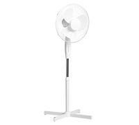Jazooli 16" Oscillating Pedestal Fan 3 Speed Floor Standing Height & Tilt Angle Adjustable Extendable Powerful 3 Blade Electric Office Cooling Air Fan - White