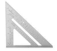 Jazooli 7" Aluminium Combination Square - Straight Edge Tri Speed Ruler, Ideal Carpenters & Roofing Ruler - Metric Graduations, 45 90 Degree Angle