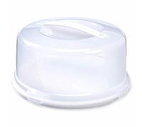 Jazooli Cake Box Carrier - Cake Board, Cake Boxes with Lockable Airtight Lid, Cake Stand with Dome Lid, Ideal Bread Storage, Non-Toxic, Dishwasher Safe, Robust Design - Round