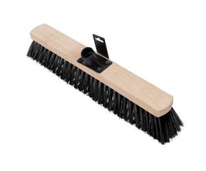 Jazooli Heavy Duty Garden Broom Heads - Outdoor Broom Head Replacements with Stiff Bristles - Yard Brush Heads for Patio Scrubbing, Floor Brush with Broom Handle Bracket (12")
