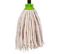 Jazooli Mop Heads Replacement - Commercial & Household Wet & Dry Mops for Cleaning Floors, Kitchen, Bathroom - Colour Coded Yarn Floor Mops, Heavy Duty Mop Head - 2 x Green