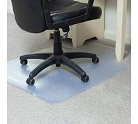 Jazooli Office Chair Mat for Carpeted Floor 120cm x 90cm (48inch x 36inch), Clear Low/No Pile Carpet Protector Chair Mat for Easy Glide, Lipped Floor Protector for Chairs