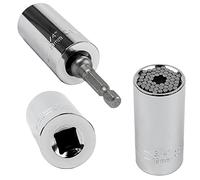 Jazooli Universal Grip Socket Wrench Hand Ratchet Spanner Drill Adapter Magic Metal Strong Gadget DIY Handyman Multipurpose Tool Fits Bolt Head Sizes 7mm - 19mm