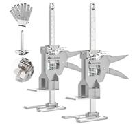 JAZORR 2Pcs Metal Labor Saving Arm Jack, Load-Bearing 440 lb Multi-Function Height Adjustment Lifting Device Arm Tool Lift Wall Tile Locator Door Panel Lifting Cabinet Jack Board Lifter