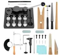 JAZORR Ring Bending Tool, Ring Bender with Nylon Dies Rings Making Tool, Rings Measurement Tools, Multi-Functional Bending Tools Set Measuring Kit