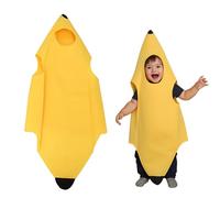 JazRvr Banana Costume, Funny Group Costume for Carnival and Halloween, Comfortable Children's Costume with Breathable Design, Size 125 cm