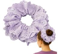 JazSwirl Oversized Scrunchie for Women, 5.3 In Jumbo Purple Hair Big XL Scrunchie for Thick Hair, Giant Large Hair Scrunchies, Extra Large Scrunchies for Ponytails